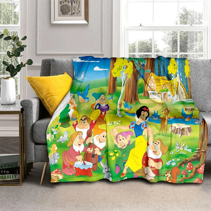 29 Style Snow White Princess Cartoon Girl Soft Flannel Blanket for Bed Bedroom Sofa Picnic,Throw Blanket for Outdoors Leisure 3D