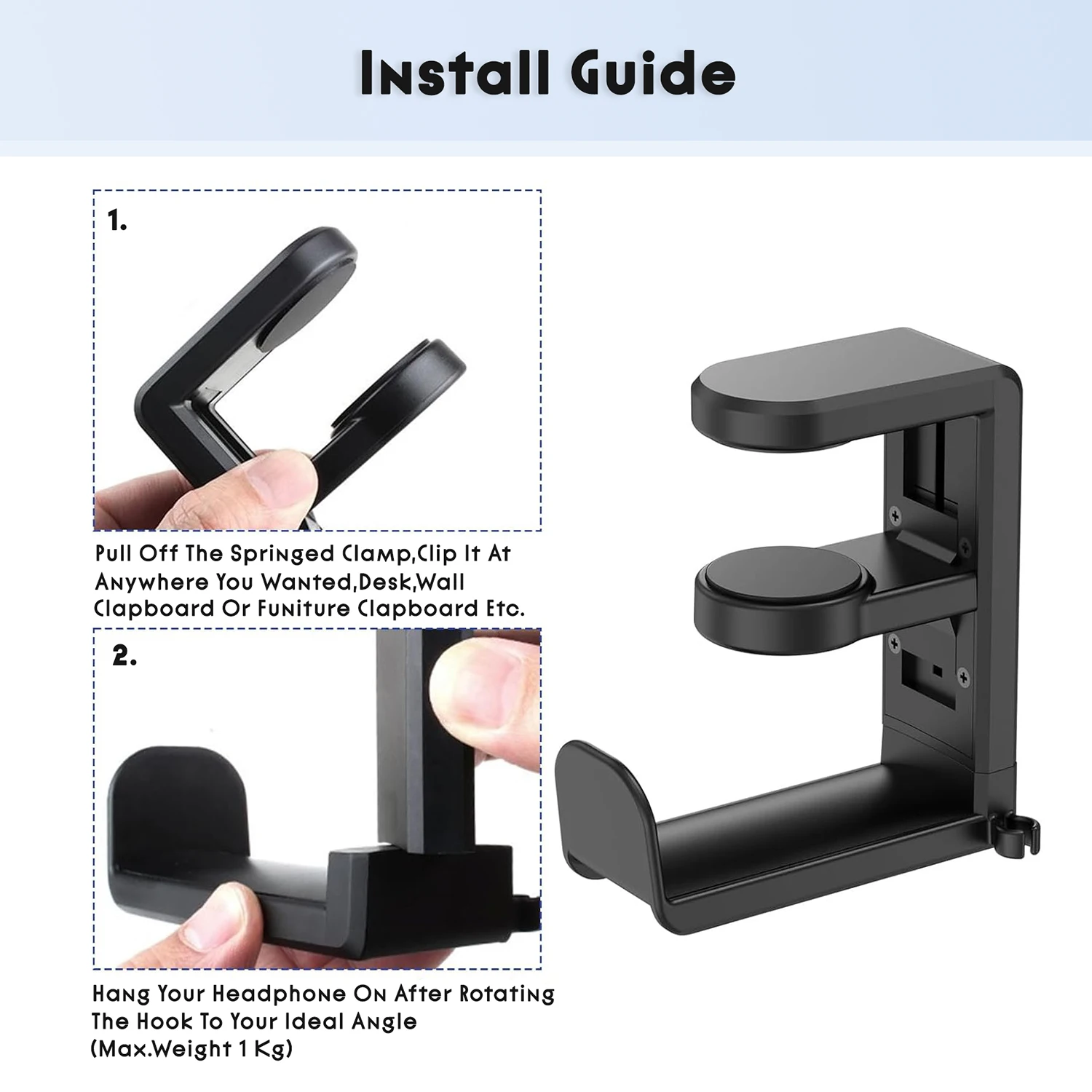 Suitable for headphone stand hanger table hook/foldable headphone stand PC game accessories/desktop headphone stand hanger
