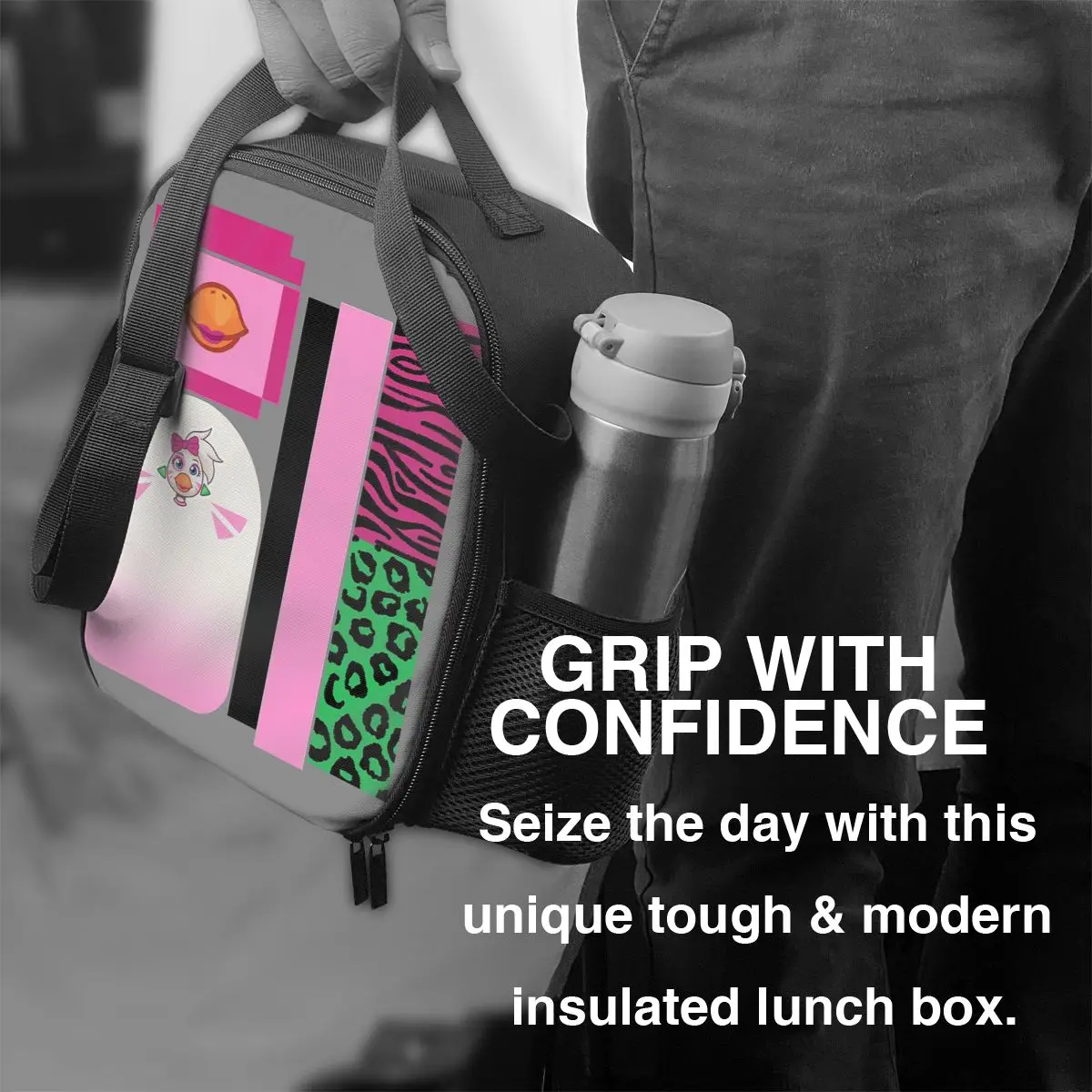 Glamrock Chica Fazbear أكياس الغداء الترفيه معزول بينتو صندوق مقاوم للماء حقيبة الغداء مانعة للتسرب نزهة أكياس حقيبة للحفاظ على البرودة #5