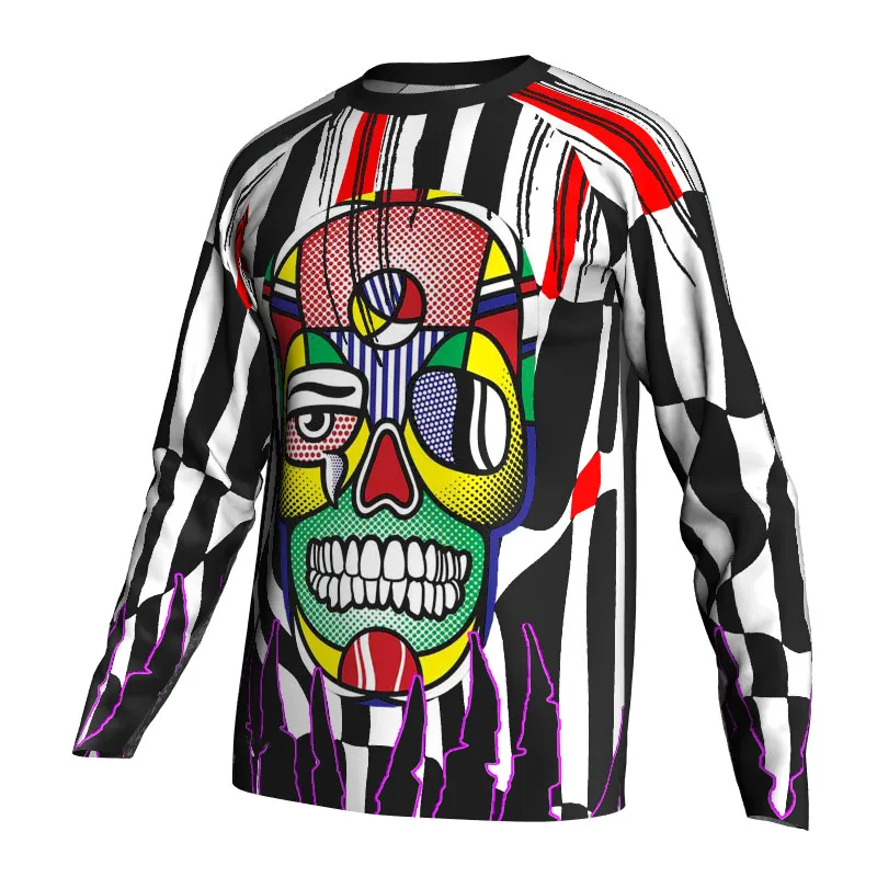 

Skull Ghost Cycling for Men, MTB Jersey, Motocross Enduro, Downhill Shirt, MX Racing, Bicycle, Mountain Bike Clothes, Riding Top