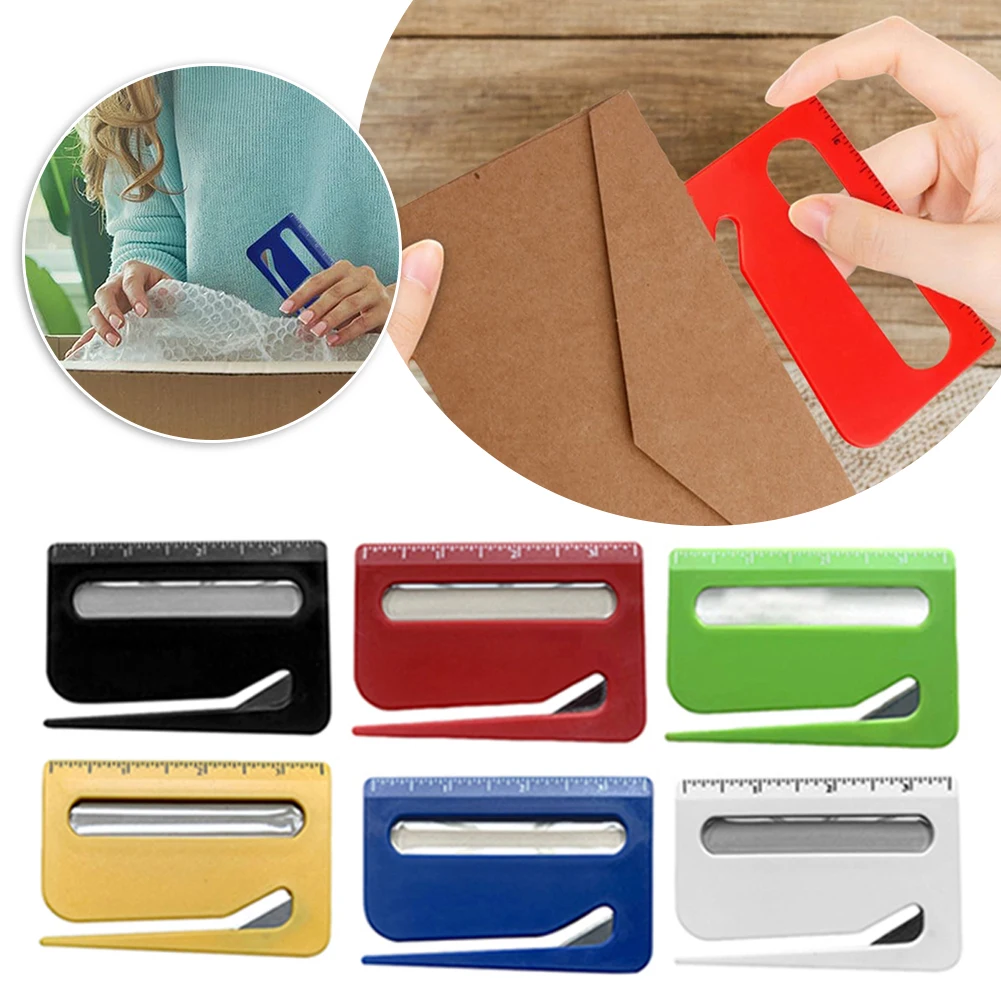 Letters Opener Slitter With Ruler/Magnifier Lightweight Comfort Grip Package Opener For Office/Home