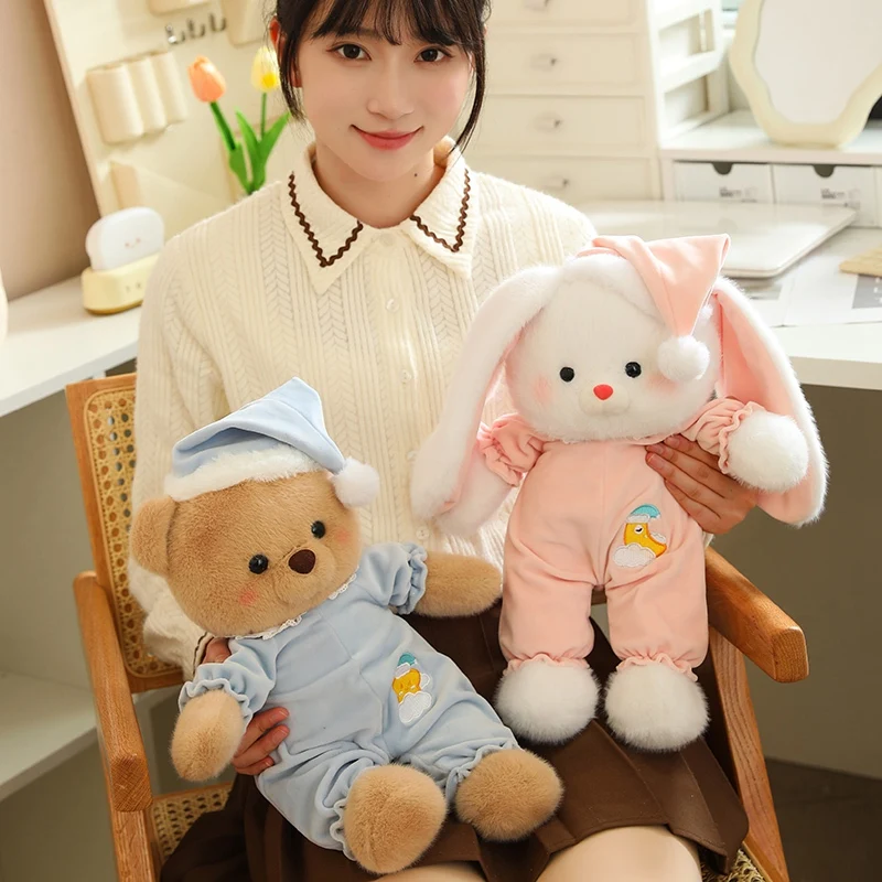 柔らかい動物のぬいぐるみ,かわいいぬいぐるみ,クマ,豚,ウサギ,服付き象,誕生日プレゼント,40cm,新品