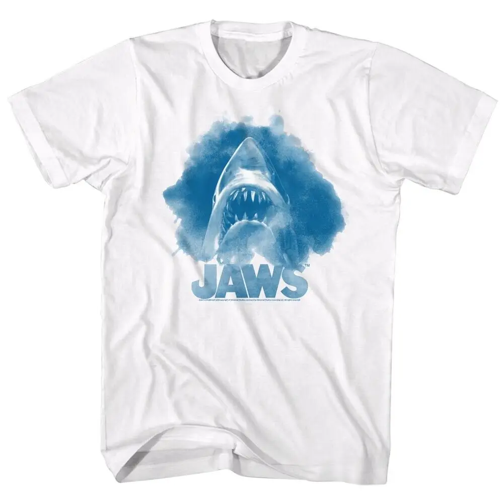 Jaws 70's Thriller Movie Hazy Watercolor Shark Head Men's T Shirt