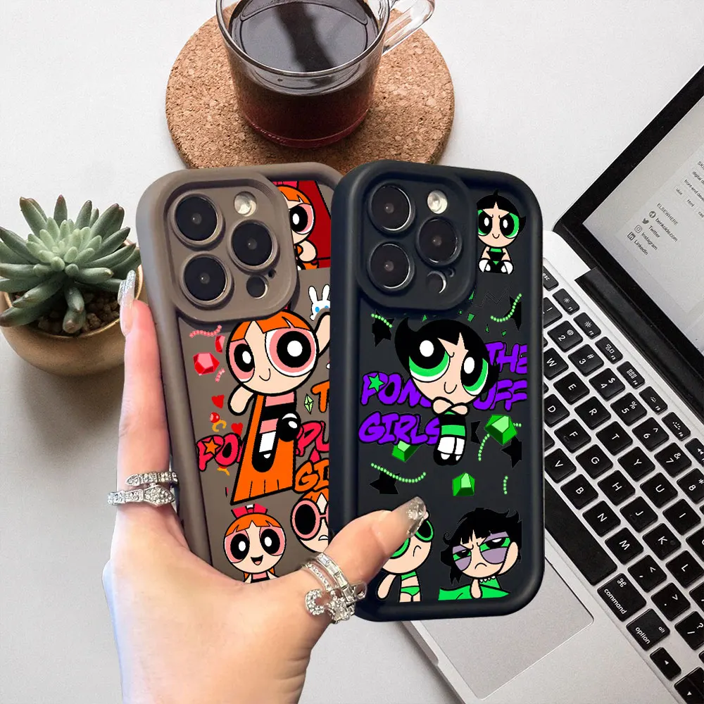 

The P-Powerpuff Girls Case For Redmi K60 K50 K40 Ultra 15 14C 13 13C 12 12C 10 10C 9C 9A 9T 9 A5 A3 Liquid Silicone Phone Cover