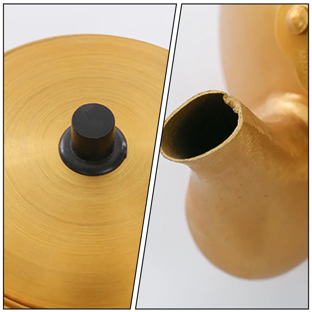 

Teapot Aluminum Kettle Home Thicken Golden Kitchen Accessory Insulated Handle Heat Proof Tea Coffee Mulled Wine Gas