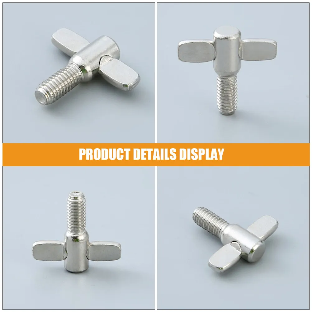 6Pcs Metal Drum Cymbal Stand Wing Nuts M6 Quick Release Hardware for Hi Hat Snare Stands Enhanced Stability Set