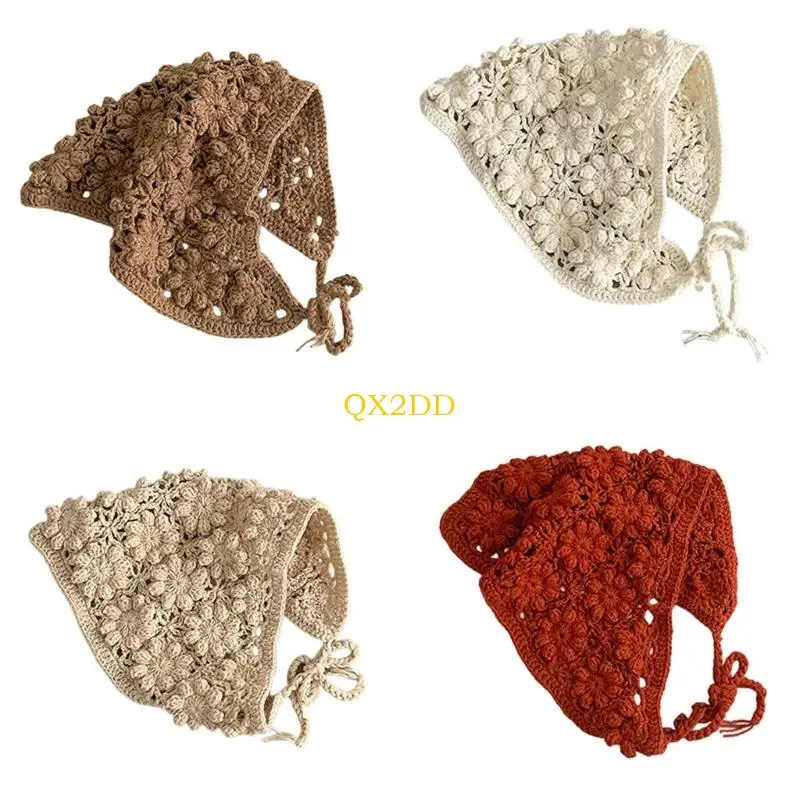 

QX2D Infant Breathable Head Scarf Stylish Hair Band Retro Design for Newborns Outfit