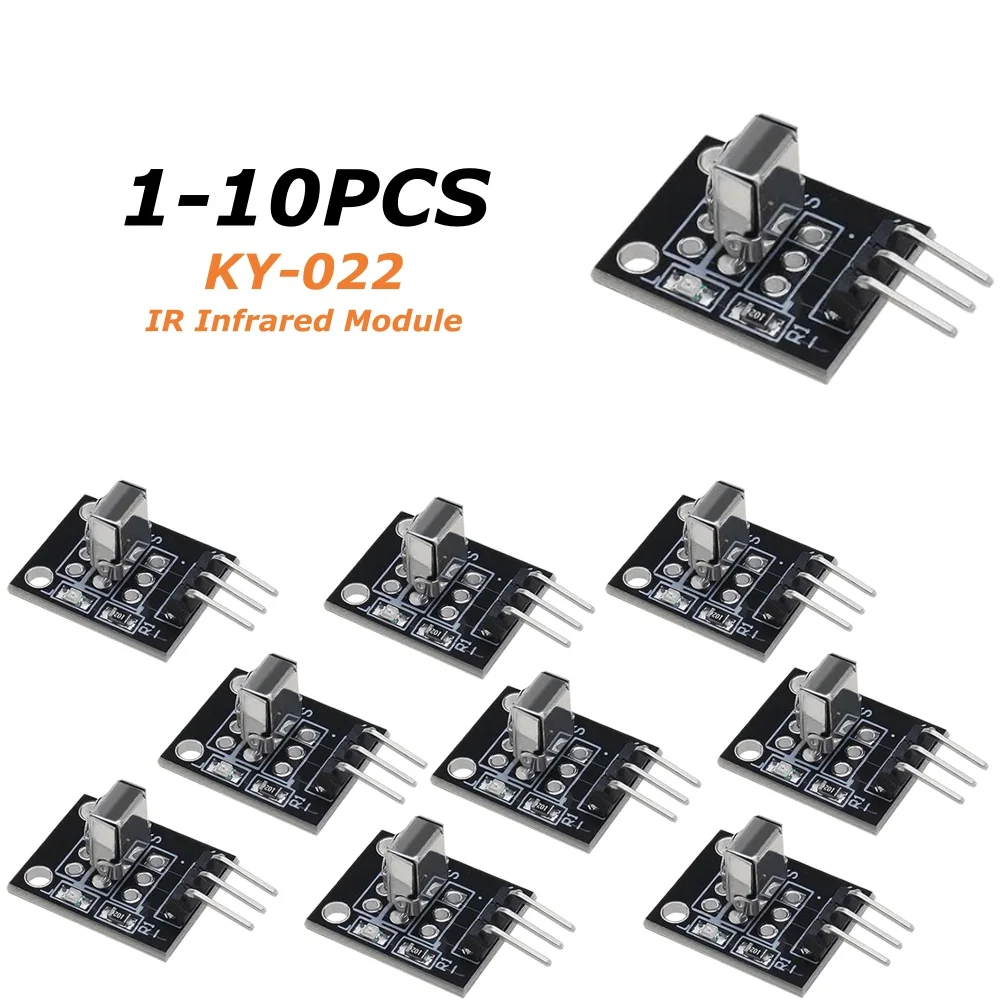XCW KY-022 IR Infrared Sensor Receiver Module 2.7-5.5V IR Remote Control Receiver Module 3Pin TL1838 VS1838B 1838 for Arduino