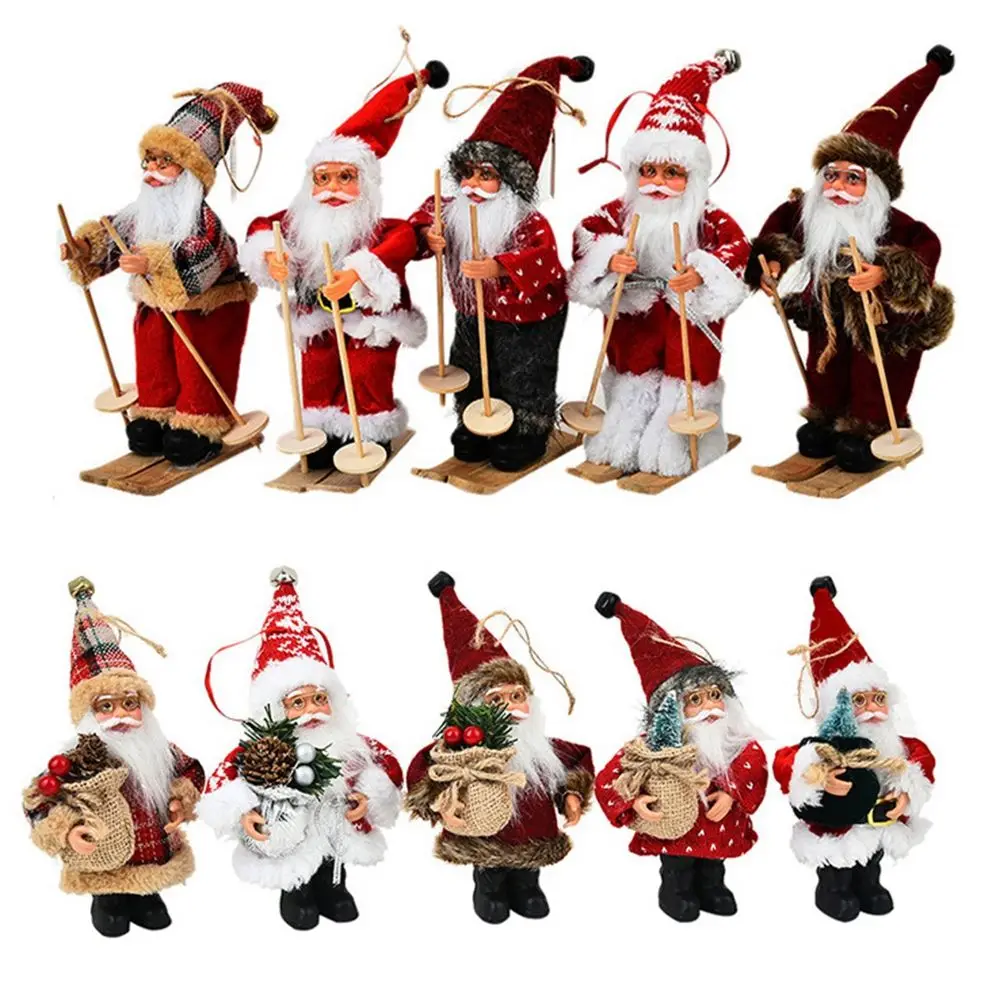 

Tree Drop Ornaments Figurine Kids Gift Home Table Decor Christmas Decorations Santa Claus Doll Santa Figure Hanging Pendants