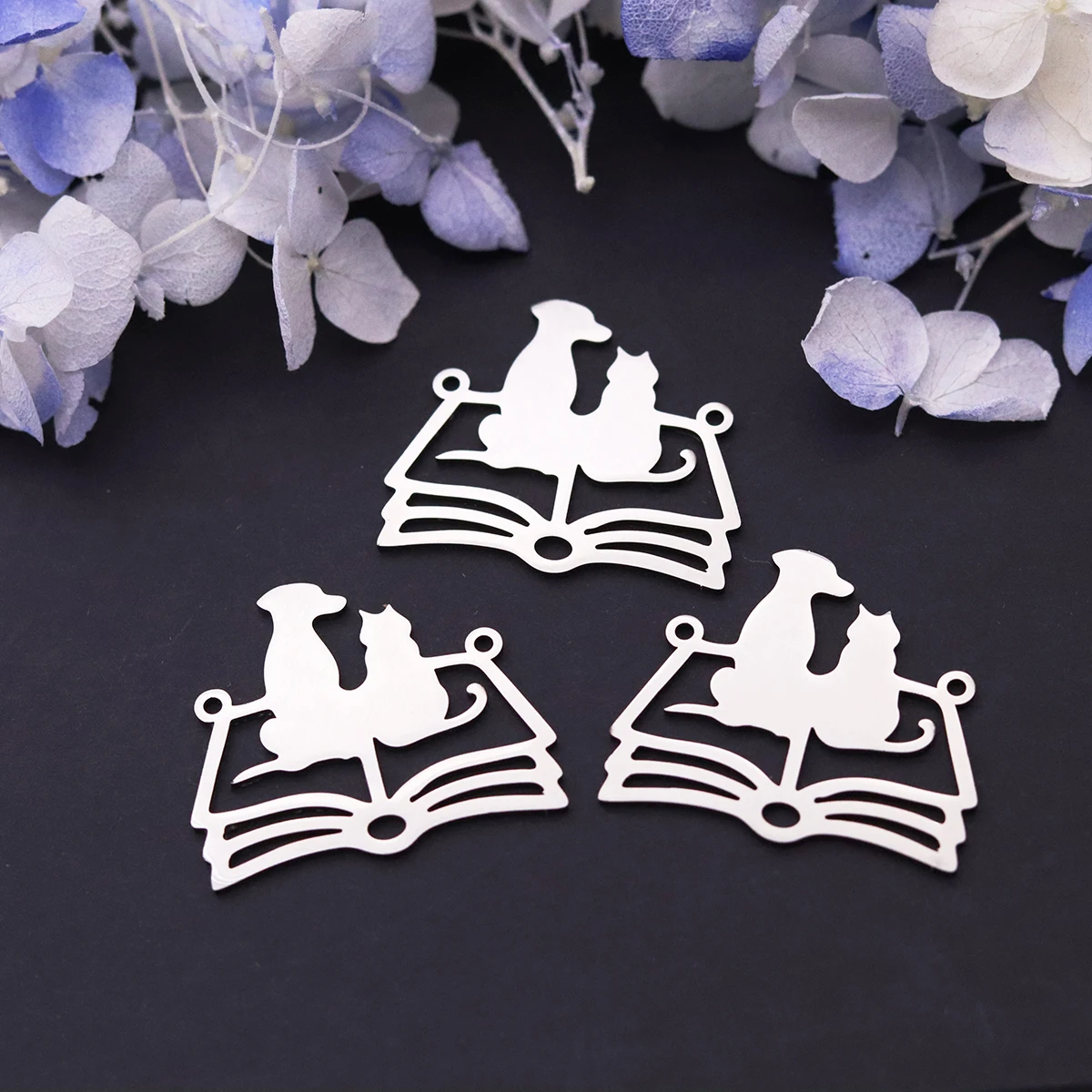 Jewelry Making Guide Book - 3pcs Lovely Book Cat Dog Silhouette
