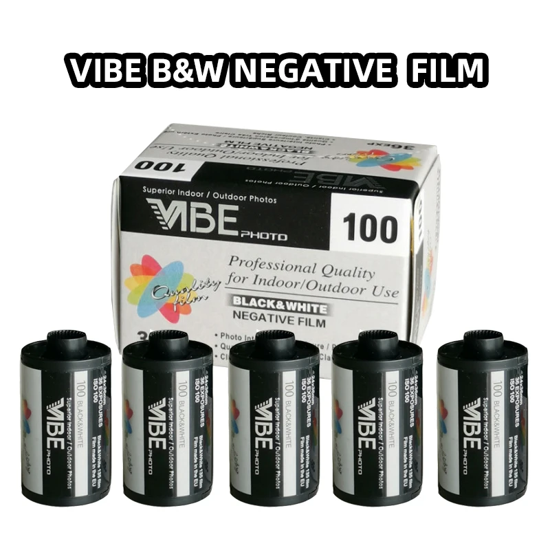 3Rolls/5 Rolls VIBE 100 ISO 100   VIBE 400 ISO 400  Black & White film 135 Negative film 36EXP/Roll for VIBE 501F Camera