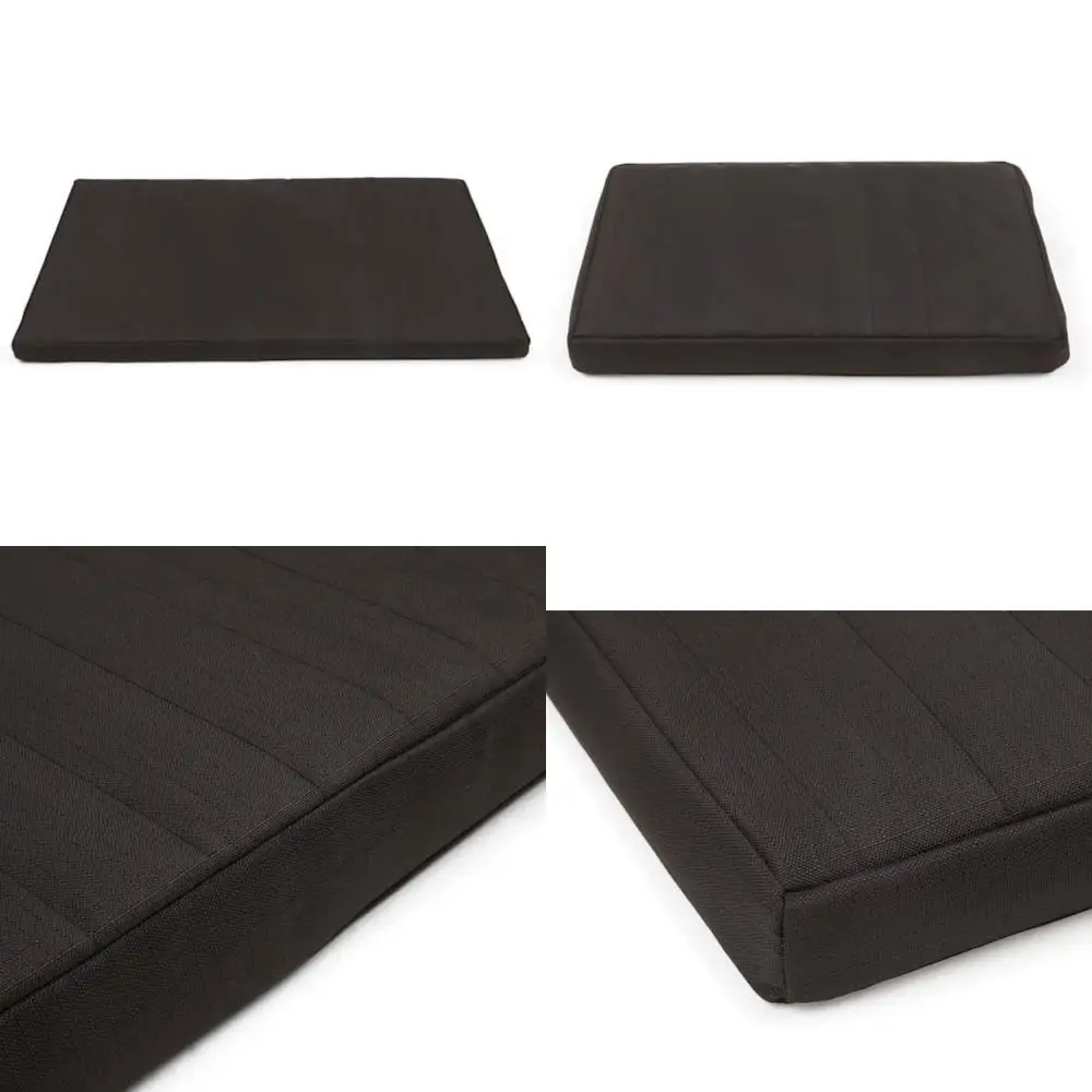 

durable black dog mat, 46.5" long x 28" wide x 2" thick, for every happy day