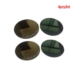 Black Glass Filter Round Shape Lens 4pcs/lot 50mm for Welding Goggles Masks Shipment Golden  Coating Black Eye Filters DIN9 /13