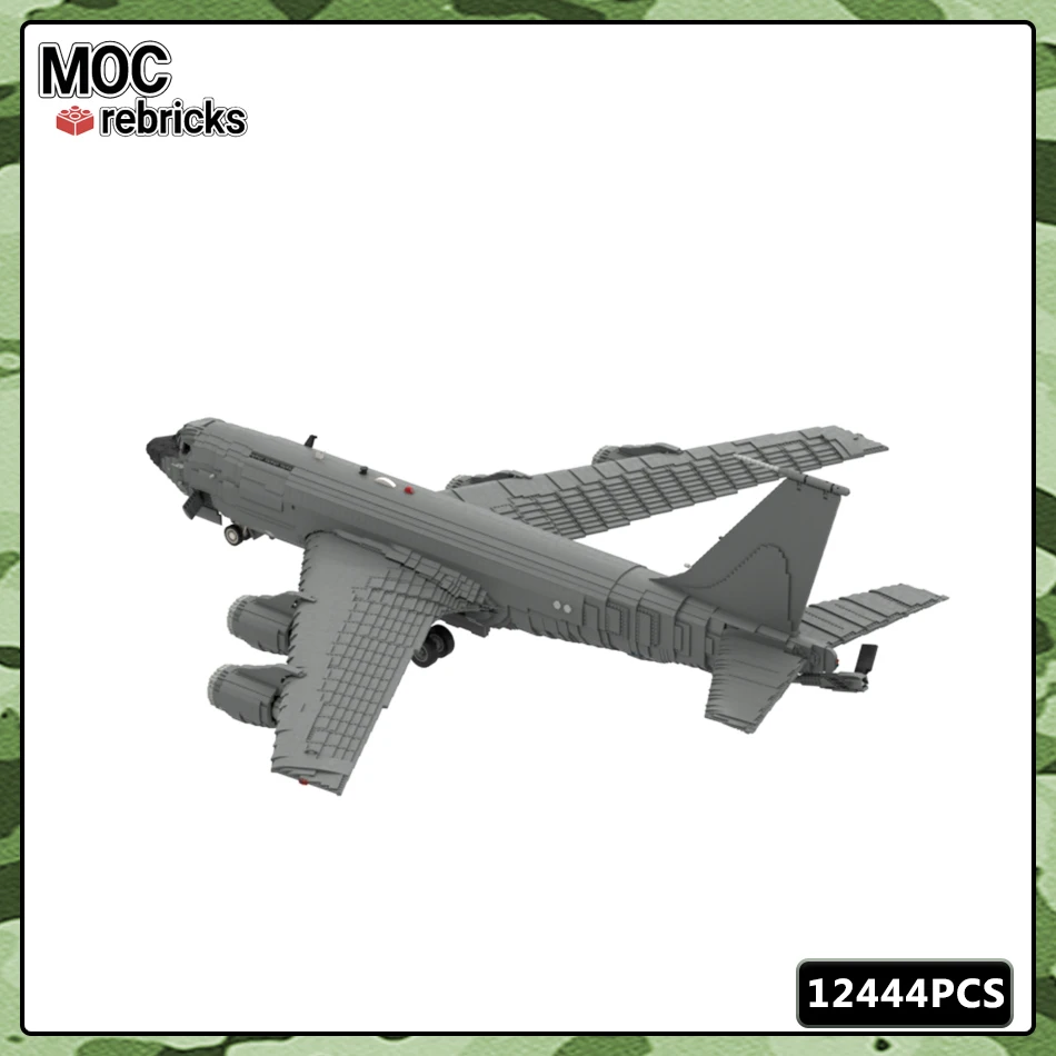 MOC WW2 Military Series  Building Block Model Boeing KC-135R Stratotanker Flying Weapon Technological War DIY Children Toys