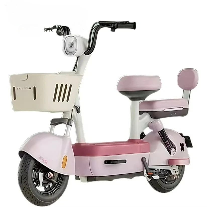 EER Electric bicycle, equipped with 350W brushless motor, 48V 12AH battery, city bicycle, drum brakes, driving range of 60 kilom