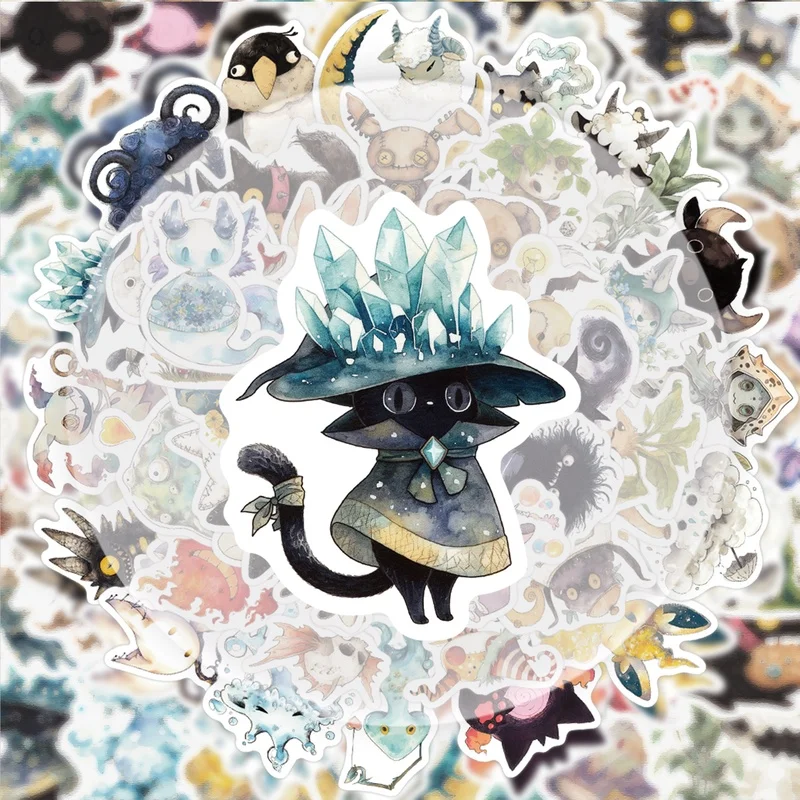 50 ملصقًا من ملصقات وحش الحكاية الخيالية، ملصقات لاصقة نابضة بالحياة، أنماط متعددة بدون تكرار، مناسبة لزجاجات المياه وأجهزة الكمبيوتر المحمولة وحقائب السفر وألواح التزلج والقيثارات وديكورات الحفلات