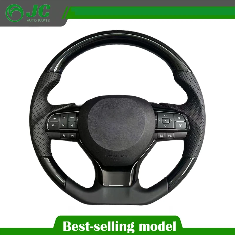 Carbon Fiber Steering Wheel for Toyota Prado LC200 LC300 Hilux - Sport Leather Hand Stitched Perforated Grip