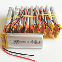 10 PCS 3.7V 1800mAh Lithium Polymer LiPo Rechargeable Battery 102560 For Mp3 GPS DVD E-book Bluetooth Speaker Recorder LED Light