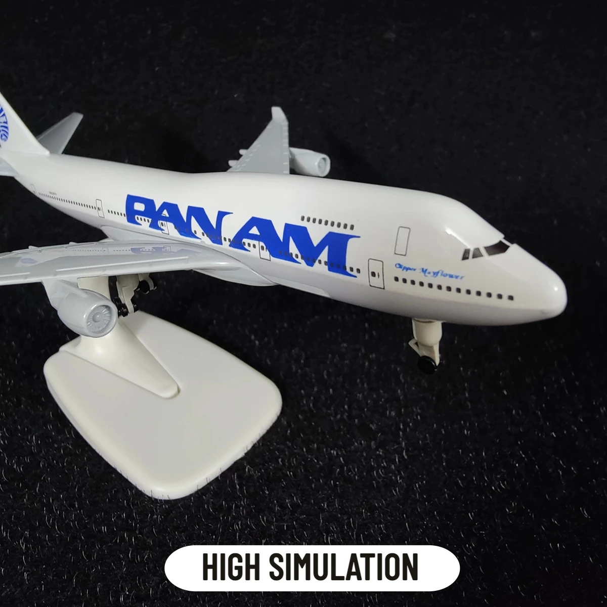 1:250 Metal Aircraft Model Replica Pan AM B747 Airplane Scale Miniature Art Decoration Diecast Aviation Collectible Toy