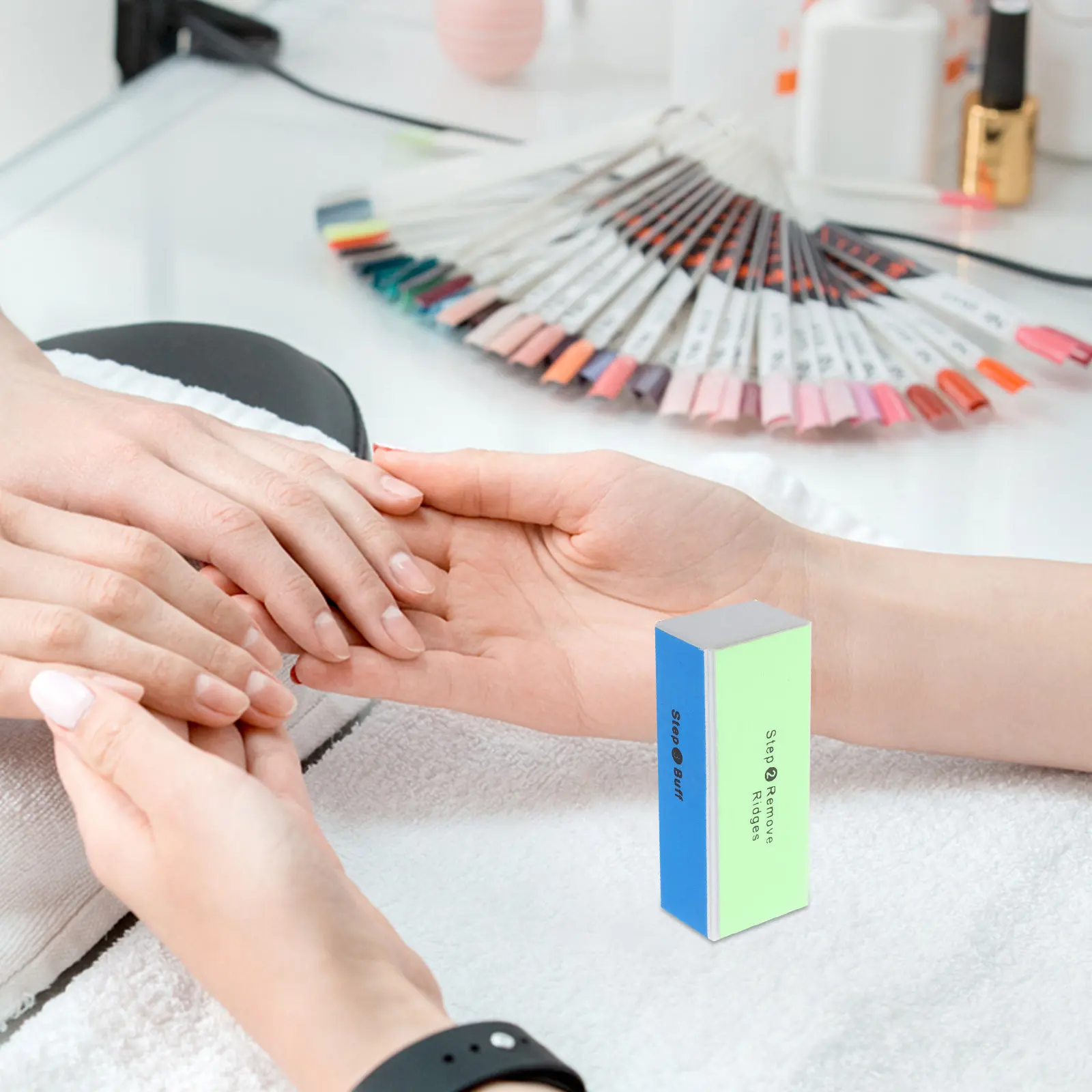 

10Pcs Nail Buffing Blocks 4-Way Fine Grit Nail Sanding Block for Shaping Smoothing Polishing At Home Salon Portable Manicure