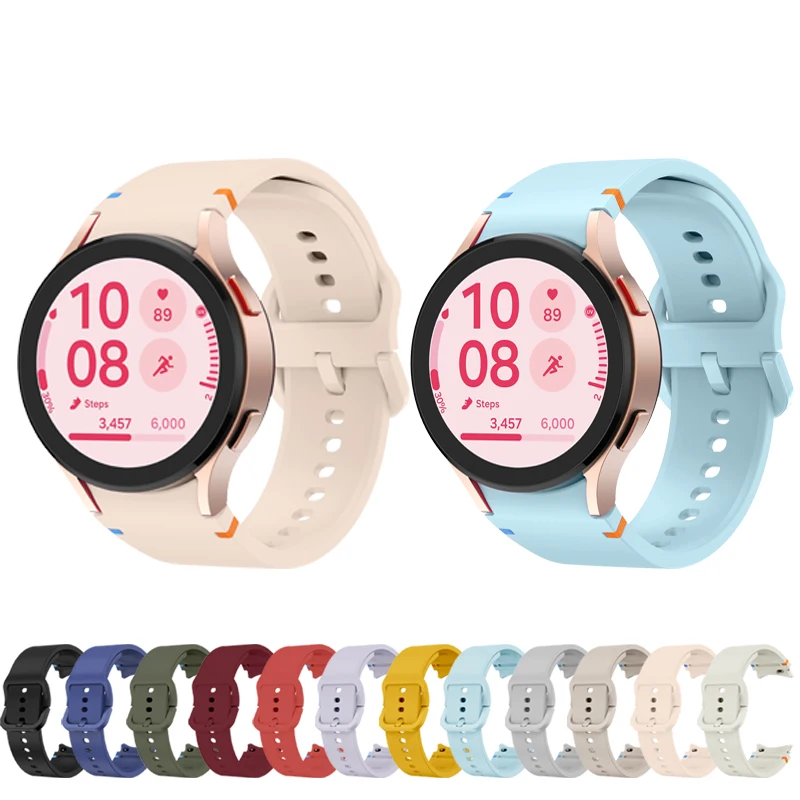 Watchstrap for Samsung Galaxy Watch 7 40mm 44mm Pink Light Blue No Gaps Samrt Running  for Galaxy Watch FE 4 5 6 Accessories