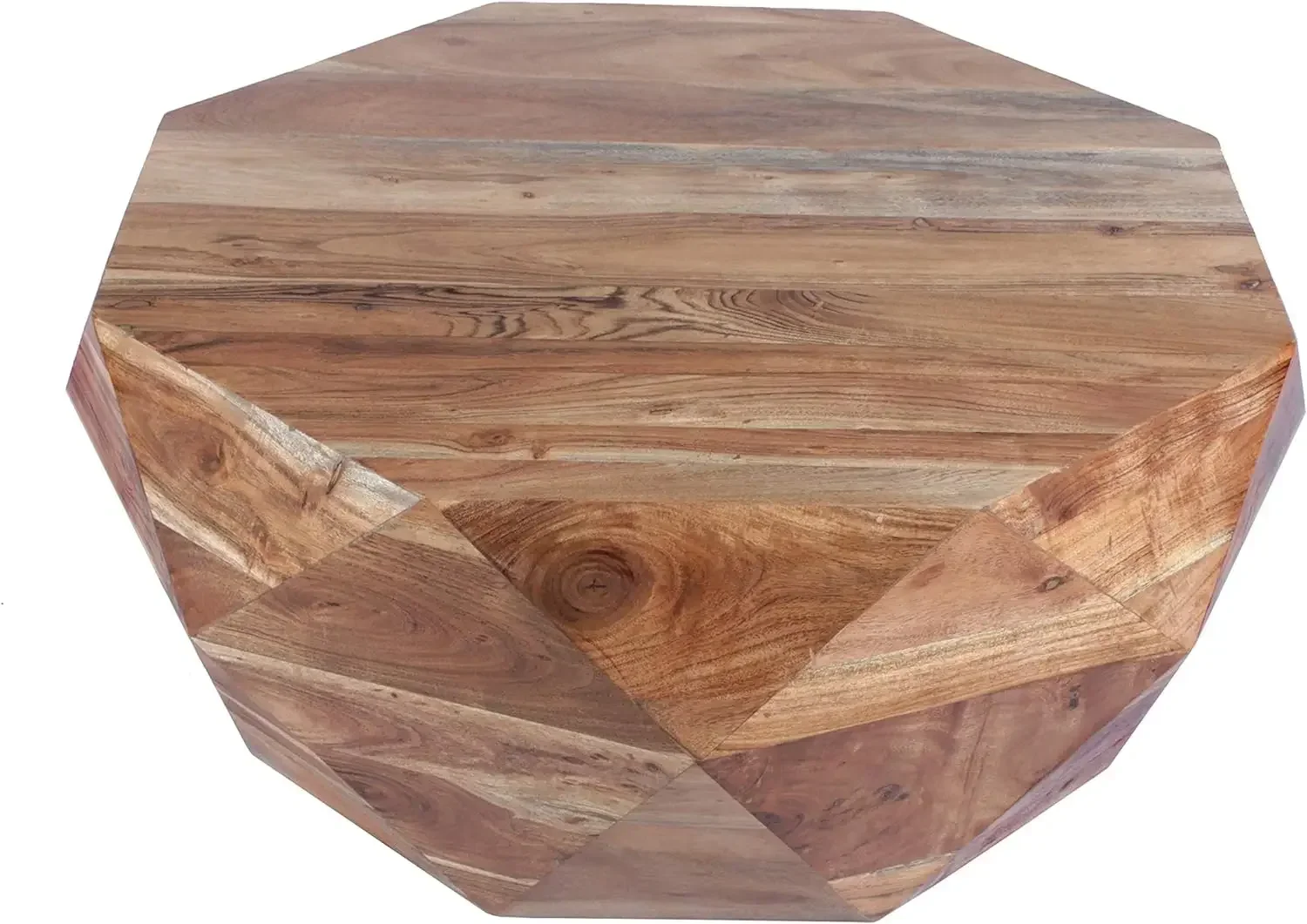 

zz Diamond Shape Acacia Wood Coffee Table with Smooth Top, 33"