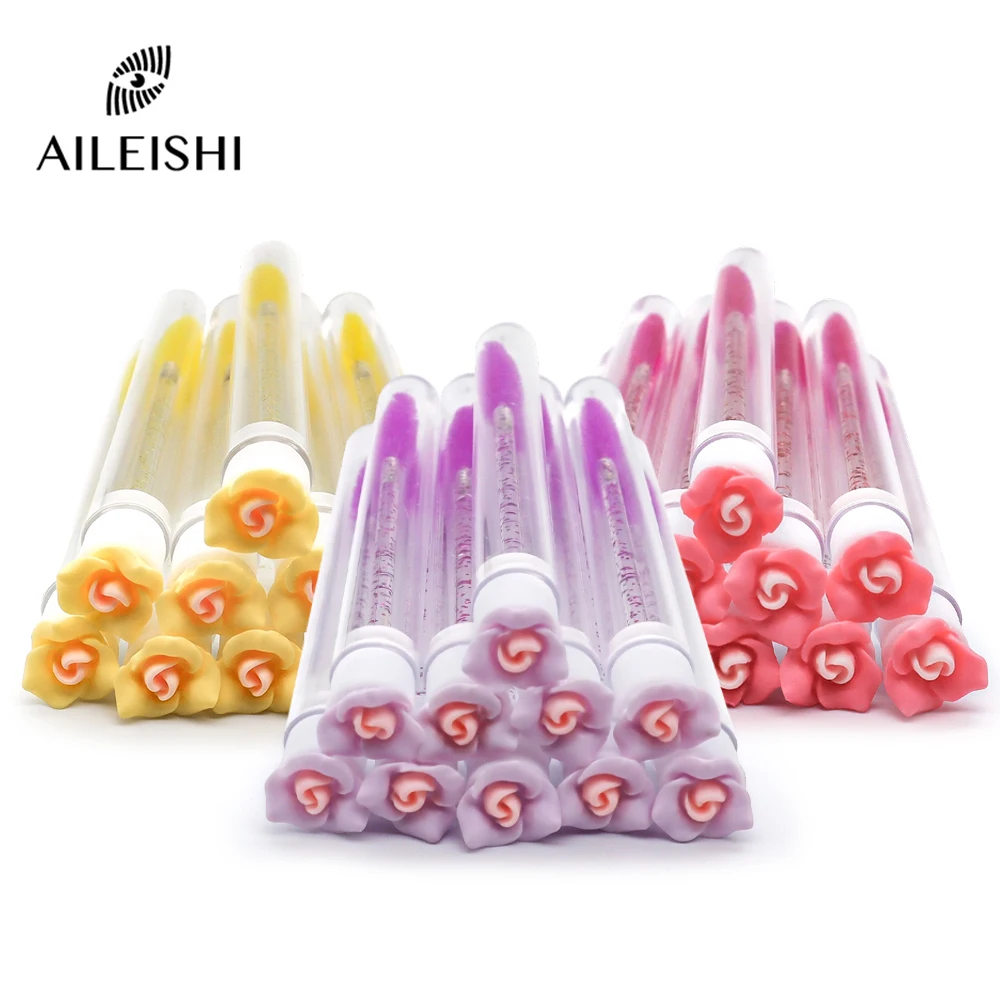 Tube de brosse à cils jetable, 10/50 pièces, baguettes de Mascara, Tube de bobines de cils réutilisables, nettoyeur anti-poussière, Tubes de rangement