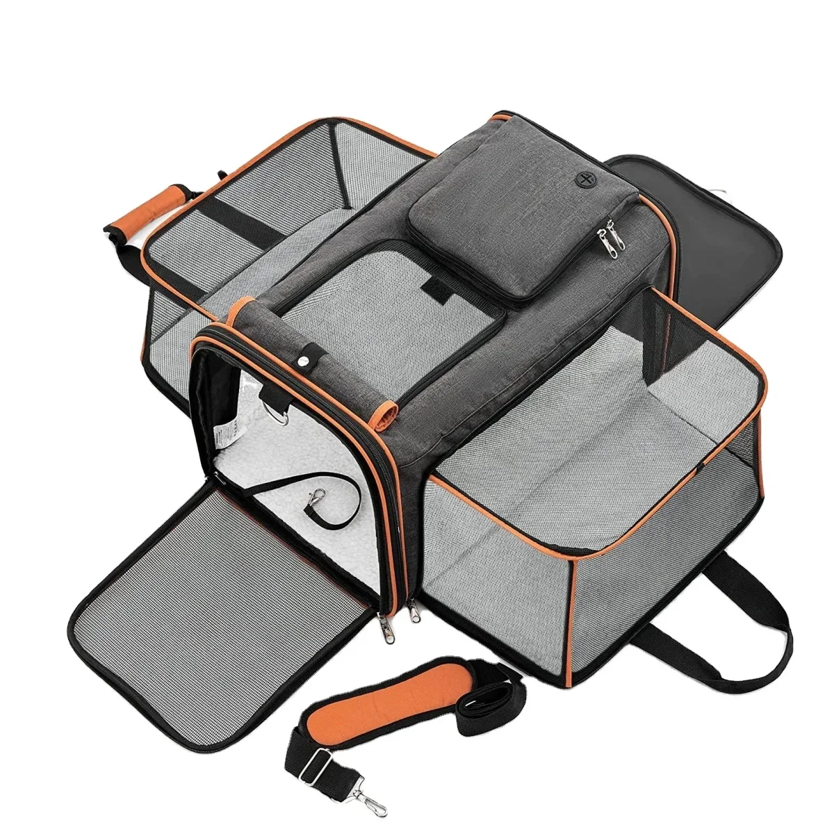 Pop Airline Approved Expandable Foldable Portable Carrying Small Large Soft Sided Puppy Travel Cat Bags Pet Dog Carrier With Whe