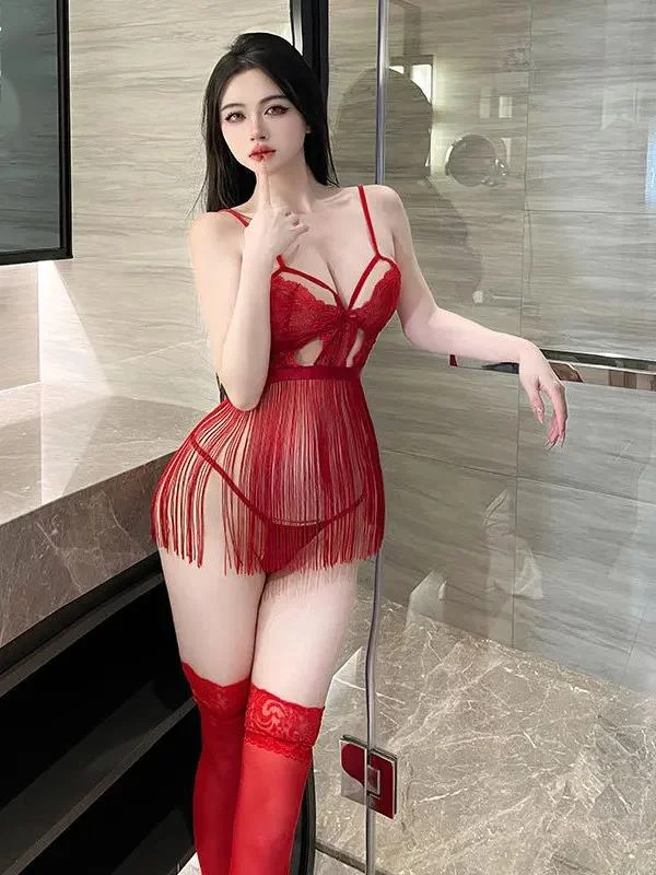 

Love And Underwear Transparent Hot And Spicy Uniform Sexy Mature Charm New Tassel Sling Dress Lace Pure Desire Passionate EP3H