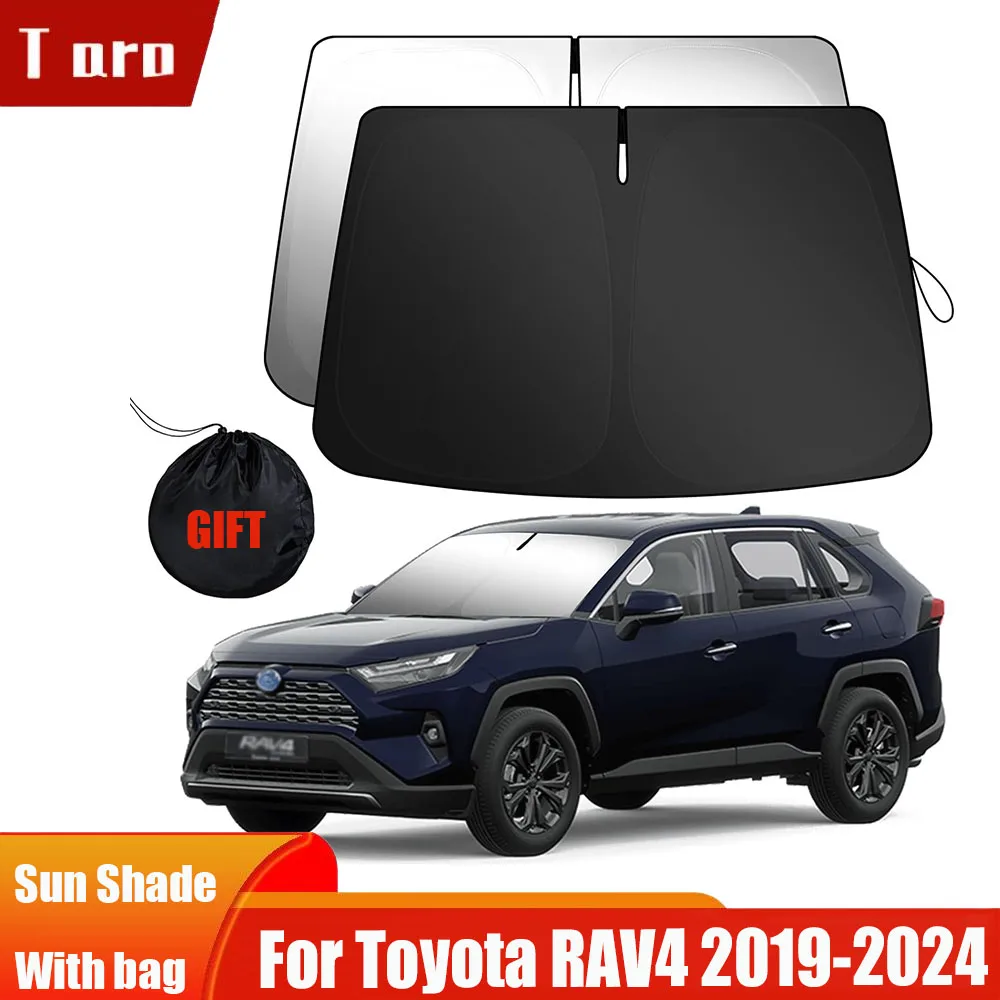 

Солнцезащитный козырек на лобовое стекло для Toyota RAV4 2019-2023 2024, солнцезащитный козырек, складные блоки, УФ-лучи, сохраняет кулер вашего автомобиля