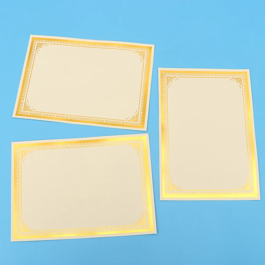 

12pcs Blank Paper For Award Diploma School Appreciation Printable Writable Honor Completion Graduation Certificate Inner Sheets