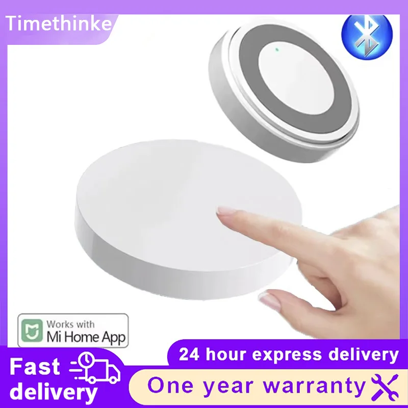 Smart Switch Wireless Mini Smart Switch Sensor Bluetooth Connection Versatile One Key Control Button Compatible with Mi Home App