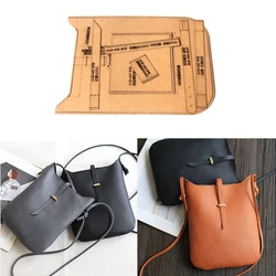 1Set DIY Fashion Leather Messenger Bag shoulder Bag Kraft Paper Template Leather Handmade Craft Sewing Pattern Stencil