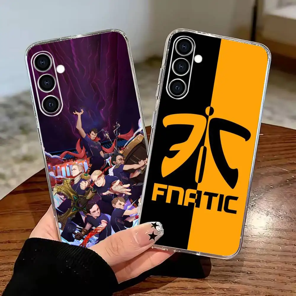 Funda de teléfono con estampado de campeón del mundo f-fnc-Fnatic para Samsung Galaxy A55 A06 A16 A26 A36 A56 A25 A35 A15 A54 A34, cubierta trasera transparente