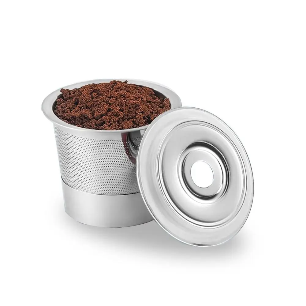 Stainless Steel Reusable K Cups with Lids Easy To Clean Refillable Coffee Pod Sturdy Anti-rust Coffee Capsule Cup Home