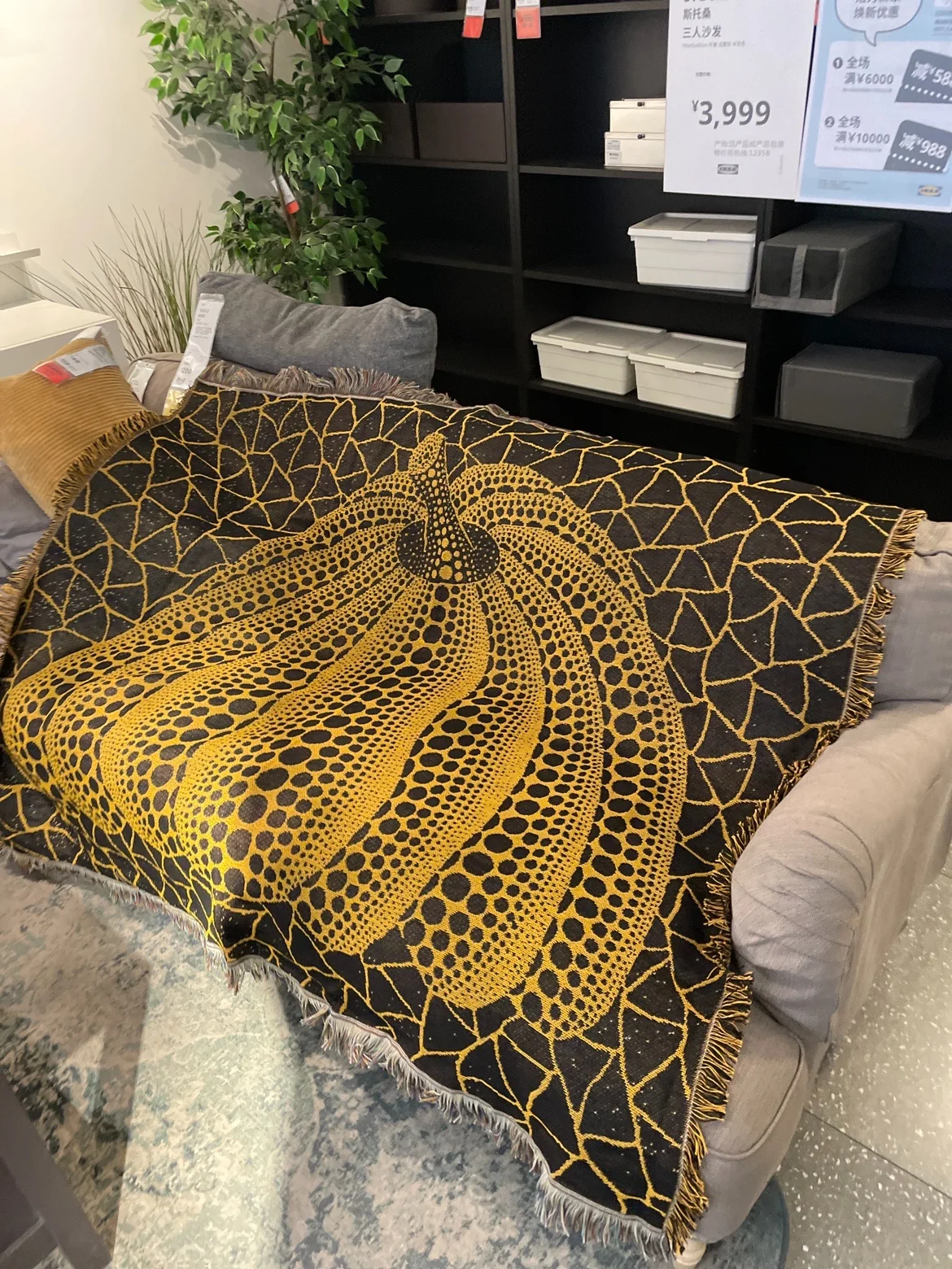 

Европейское художественное одеяло с рисунком тыквы, шикарные креативные домашние одеяла для дивана, повседневное украшение для кемпинга, повседневный ковер