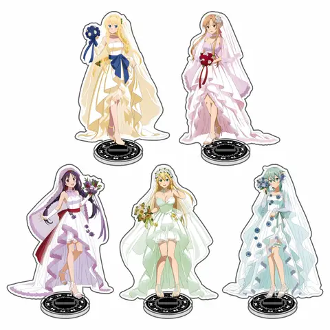 Anime Sword Art Online 15 cm Portachiavi in acrilico Stand Modello Azione Decorazione desktop Cartoon Raccogliere regali per i fan di cosplay