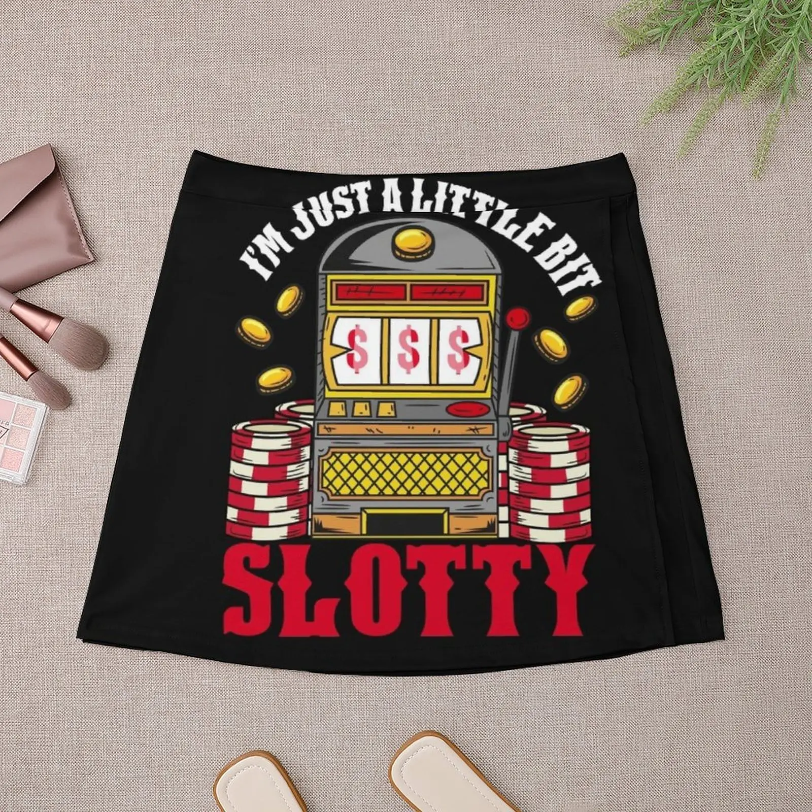 Jackpot Slot Machine design - I'm just a little bit slotty Mini Skirt korean women's clothes korean style clothes women 2023