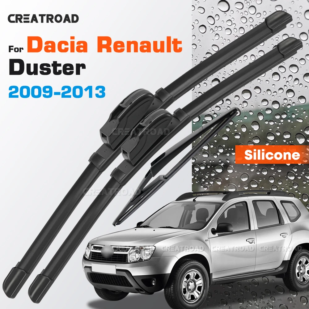 

Silicone Wiper Blades Fit For Dacia Renault Duster 2009-2013 Coated Silent HD Wear-Resistant Windshield Wipers 20"+20"+12"