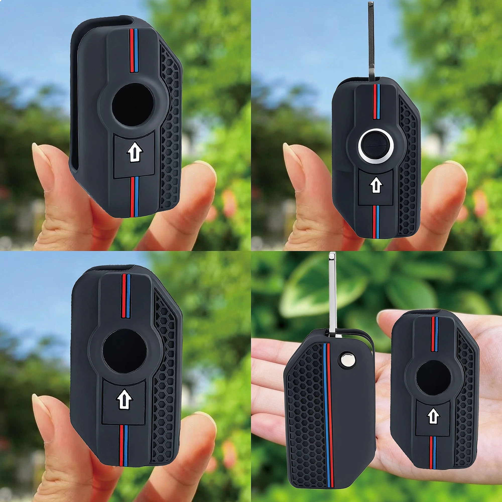 Silicone Remote Key Fob Cover Shell Case Holder For BMW K1600 GT GTL R1250 GS Adventure S1000 XR 2021 2022
