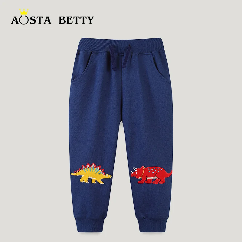 

European-style Autumn New Children's Wear Pants Boy Dinosaur Sweatpants