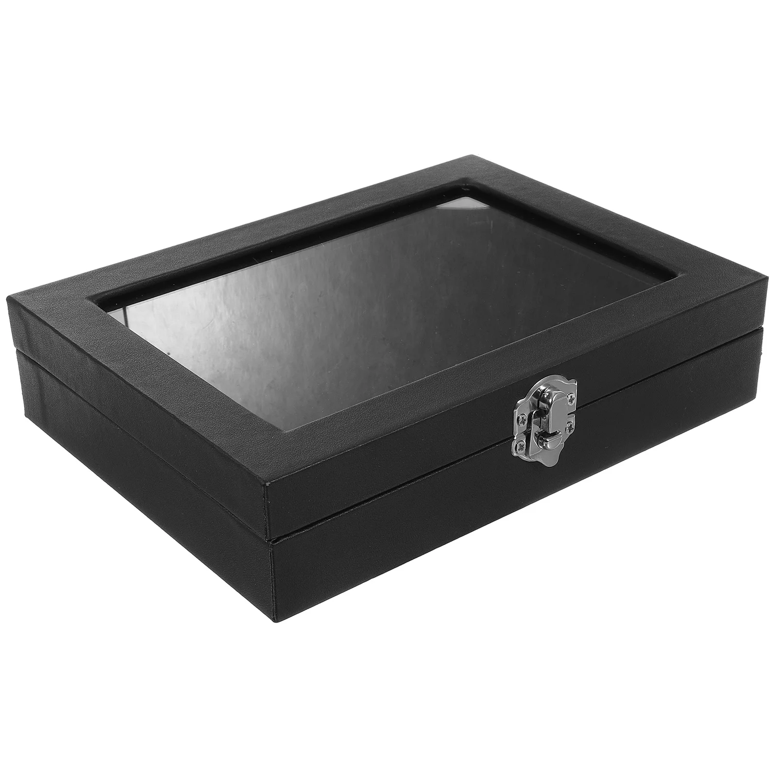 Table Badge Box Travel Jewelry Decor Camera Top Desktop Display Case