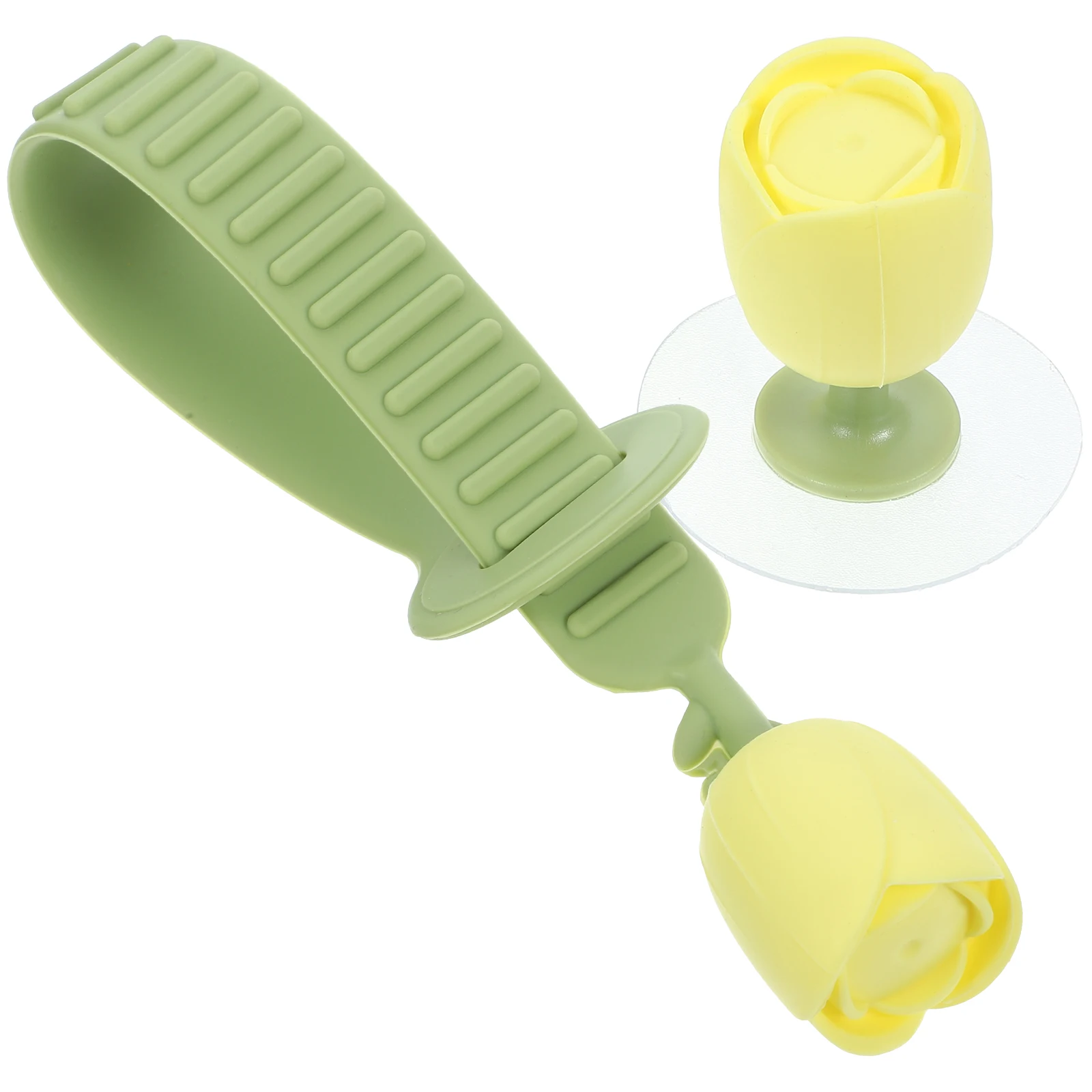 

1 set Flower Toilet Lid Lifter Creative Silicone Tulip Design Bathroom Decorative Cover Easy Use Safe Convenient Reusable