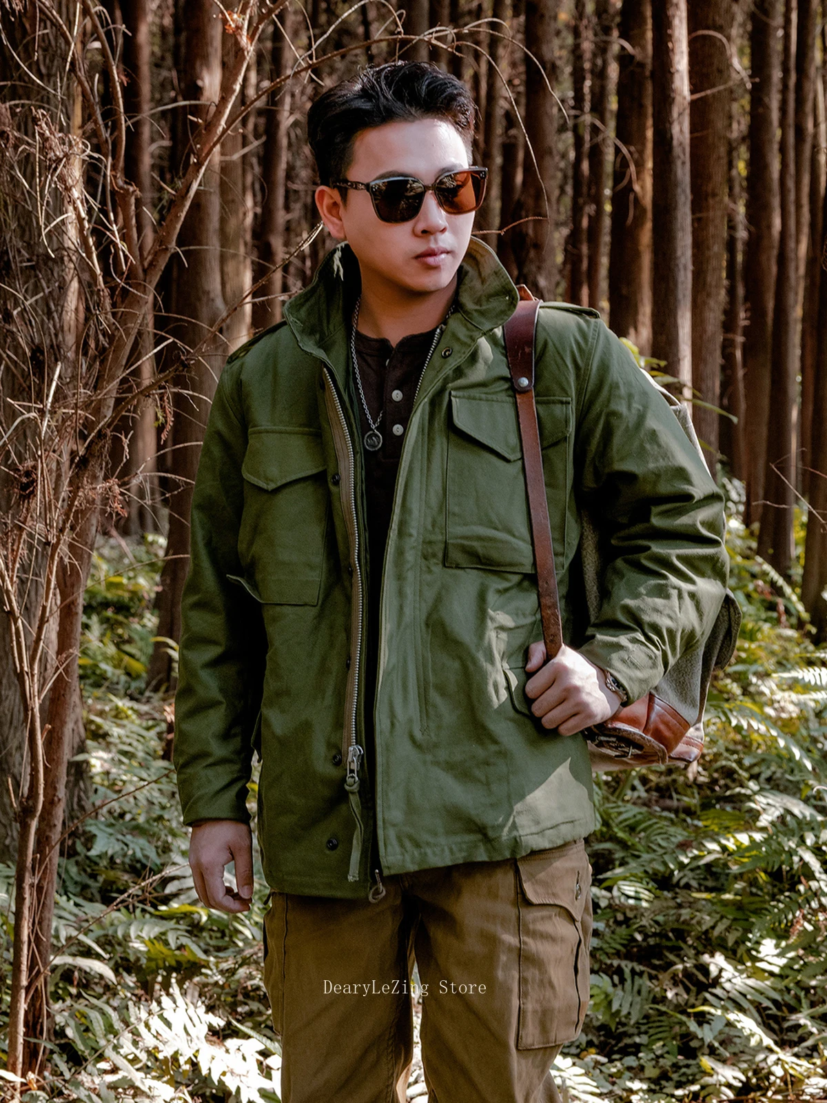 Men's Vintage Army Green M65 Tactical Jacket