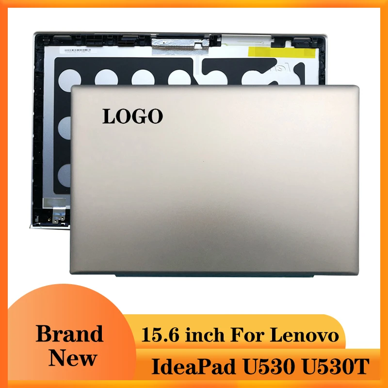 

NEW 15.6" Silver Laptop Case Touch LCD Back Cover for Lenovo IdeaPad U530 U530T Notebook Computer Case