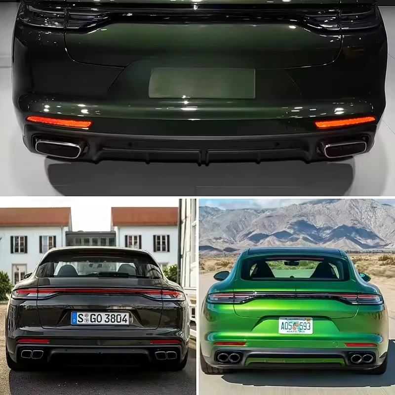 أنابيب عادم السيارة لبورشه باناميرا 970 ترقية نصائح العادم الفولاذ المقاوم للصدأ أداء نظام العادم كاتم الصوت تلميح OEM