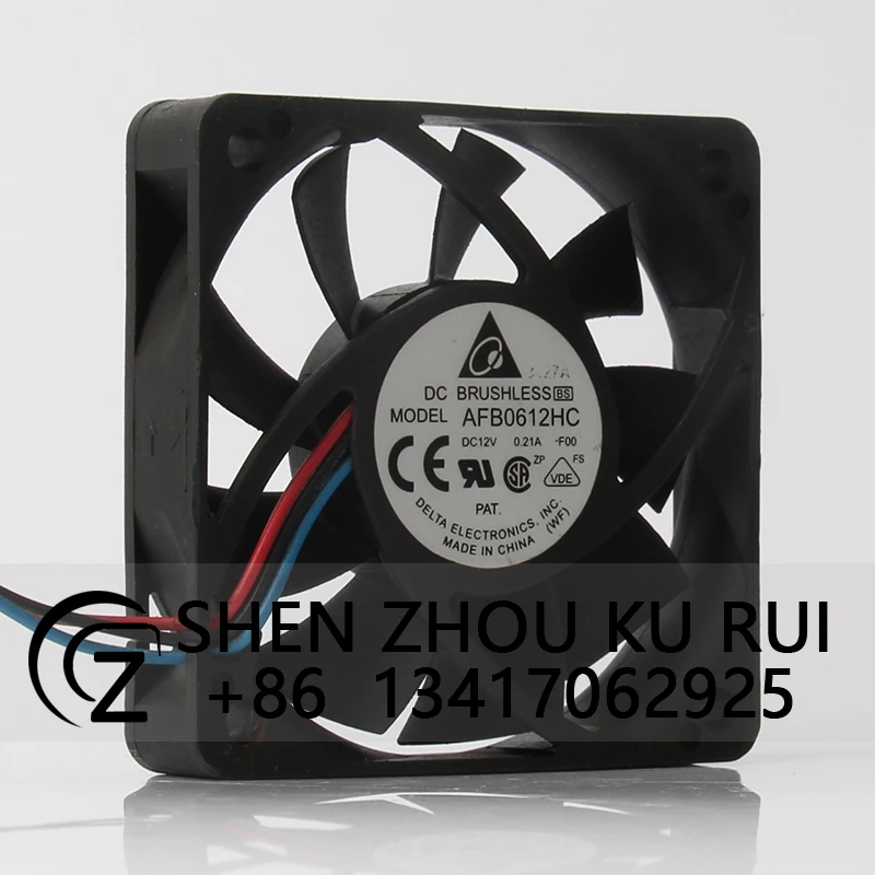 AFB0612HC Cooling Fan Axial Flow Centrifugal Ventilation Exhaust for DELTA 24V 48V DC12V 0.21A EC AC 60X60X13MM 6013 6cm