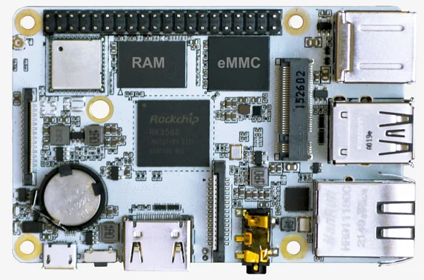 Compact3566 (Façades Rockchip RK3566-Cortex-A55 à cœur, 1.8 GHz)