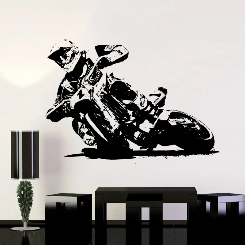 

Off-road Motorcycle Racing Sticker Vehicle Motocross Posters Vinyl Wall Decals Decor Mural Off-road Autocycle Racing Decal