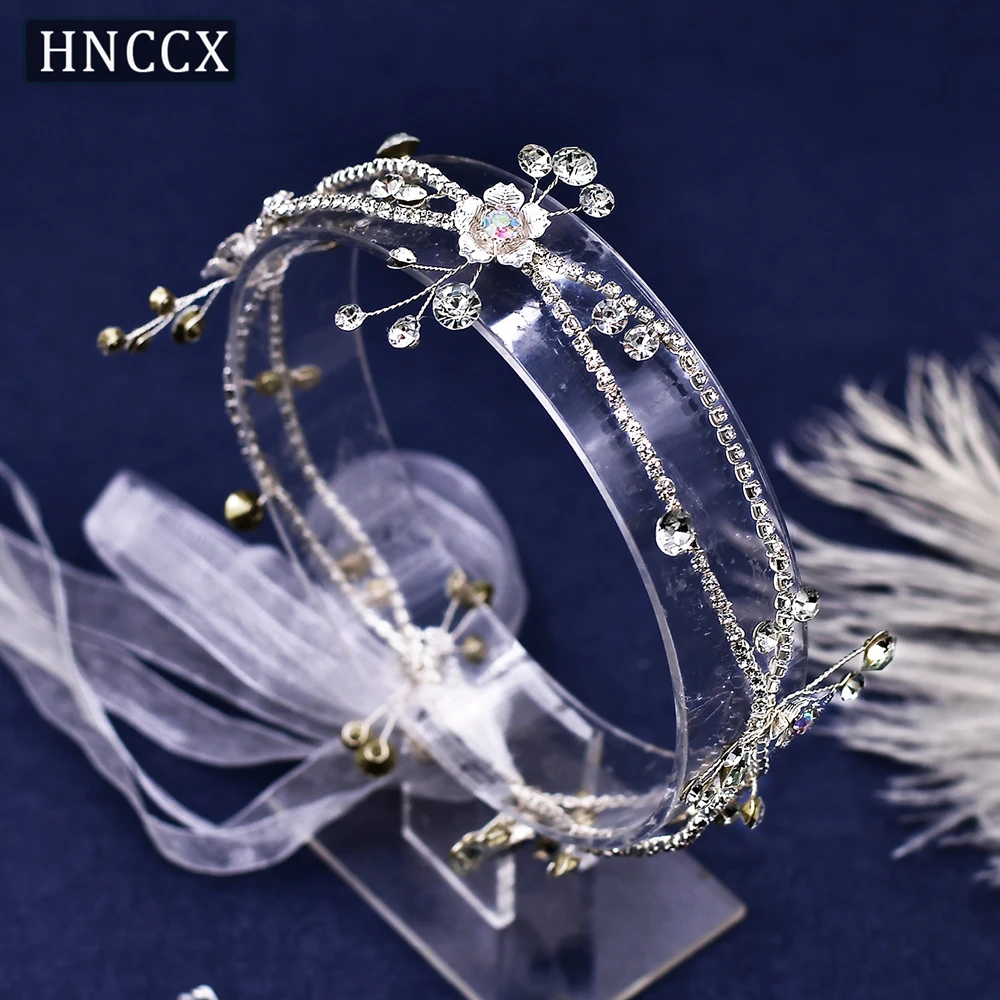 HNCCX Silver Color Rhinestone Alloy Flower Woman Sash Dress Belt Princess Wedding Evening Gown Sash Belt  Accessories CSH548